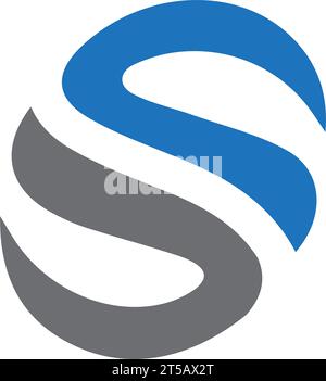 Modèle de vecteur de conception de logo de lettre SS Illustration de Vecteur