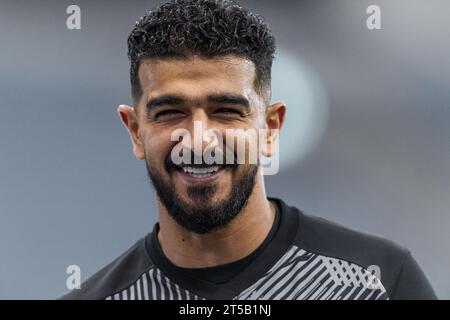 Abdullah Al-Mayouf d'Al Ittihad FC lors de leur match jour 12 de la SAFF Roshn Saudi Pro League 2023-24 entre Al Shabab FC et Al Ittihad FC au King Fahd International Stadium le 3 novembre 2023 à Riyad, Arabie saoudite. Photo de Victor Fraile / Power Sport Images crédit : Power Sport Images Ltd/Alamy Live News Banque D'Images