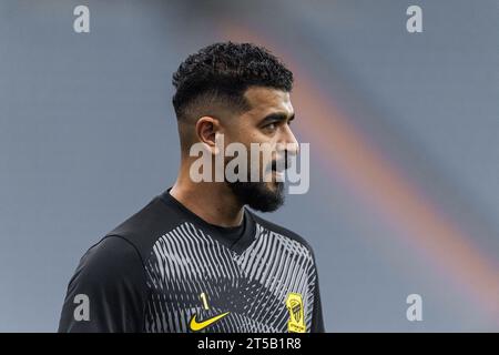 Abdullah Al-Mayouf d'Al Ittihad FC lors de leur match jour 12 de la SAFF Roshn Saudi Pro League 2023-24 entre Al Shabab FC et Al Ittihad FC au King Fahd International Stadium le 3 novembre 2023 à Riyad, Arabie saoudite. Photo de Victor Fraile / Power Sport Images crédit : Power Sport Images Ltd/Alamy Live News Banque D'Images