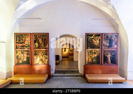 Abbaye Augustinienne de Neustift. Salle intérieure du célèbre Musée de l'Abbaye - Brixen, Bressanone, Tyrol du Sud, Italie du Nord Banque D'Images