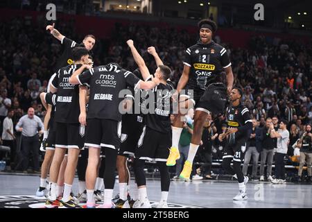 Belgrade, Serbie, 26 octobre 2023. Zach Leday du Partizan Mozzart Bet Belgrade est prêt pour le match de l'Euroleague de Turkish Airlines 2023/2024, Round 5 match entre Partizan Mozzart Bet Belgrade et Crvena Zvezda Meridianbet Belgrade au Stark Arena de Belgrade, Serbie. 26 octobre 2023. Crédit : Nikola Krstic/Alamy Banque D'Images
