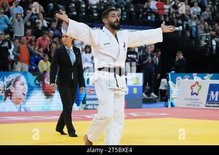 Montpellier, France. 03 novembre 2023. Walide Khyar de France Médaille de Bronze, hommes -66KG lors des Championnats d'Europe de judo individuels 2023 le 3 novembre 2023 à l'Arena Sud de France à Montpellier, France - photo Laurent Lairys/DPPI crédit : DPPI Media/Alamy Live News Banque D'Images