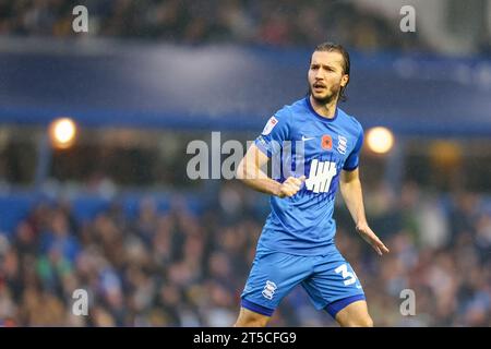 Birmingham, Royaume-Uni. 04 novembre 2023. Ivan Šunjić de Birmingham City est pris lors du match EFL Sky Bet Championship match entre Birmingham City et Ipswich Town à St Andrews, Birmingham, Angleterre le 4 novembre 2023. Photo de Stuart Leggett. Usage éditorial uniquement, licence requise pour un usage commercial. Aucune utilisation dans les Paris, les jeux ou les publications d'un seul club/ligue/joueur. Crédit : UK Sports pics Ltd/Alamy Live News Banque D'Images