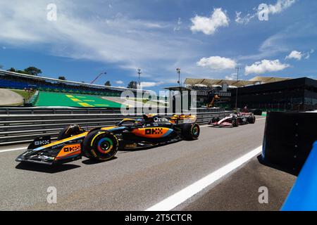 Sao Paulo, Brésil. 05 novembre 2023. Sao Paulo, Brésil. 04 novembre 2023. OSCAR PIASTRI de MCLAREN MERCEDES au volant sur piste lors du Sprint Shootout dans le cadre du Grand Prix F1 de Sao Paulo 2023 à l'Autodromo Jose Carlos Pace le 04 novembre 2023 à Sao Paulo, Brésil. Crédit : Ruano Carneiro/Carneiro Images/Alamy Live News crédit : Ruano Carneiro/Carneiro Images/Alamy Live News Banque D'Images