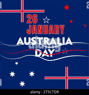 Happy Australia Day concept, bannière de célébration de la journée australienne Illustration de Vecteur