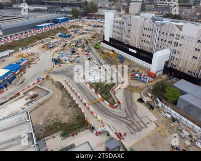 Une vue générale des travaux en cours au terminus londonien de HS2 près d'Euston. Image prise le 27 septembre 2023. © Belinda Jiao jiao.bilin@Gmail. Banque D'Images