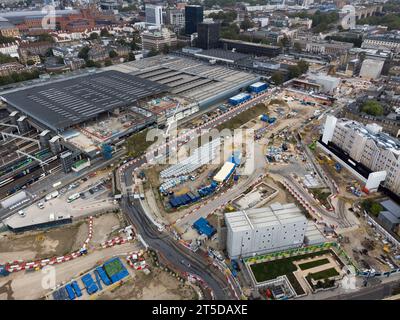 Une vue générale des travaux en cours au terminus londonien de HS2 près d'Euston. Image prise le 27 septembre 2023. © Belinda Jiao jiao.bilin@Gmail. Banque D'Images