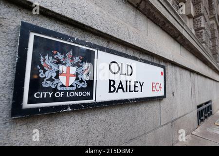 Une vue générale de la Cour pénale centrale, ou Old Bailey le 24 octobre 2023. Photo prise le 24 octobre 2023. © Belinda jiao jiao.bilin@gmail Banque D'Images