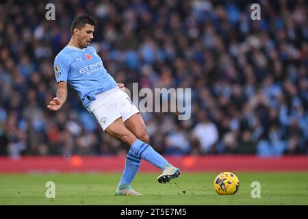 MANCHESTER, ROYAUME-UNI. 4 novembre 2023. Rodri de Manchester City lors du match de Premier League à l'Etihad Stadium, MANCHESTER. Le crédit photo devrait être : Gary Oakley/Sportimage crédit : Sportimage Ltd/Alamy Live News Banque D'Images