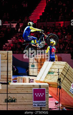 Madrid Arena, Madrid, Espagne. 04 novembre 2023. Championnat du monde FIM X-Trial. Benoit Bincaz (FRA). Crédit : EnriquePSans/Alamy Live News Banque D'Images