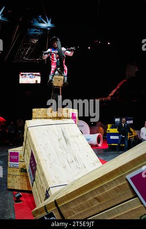 Madrid Arena, Madrid, Espagne. 04 novembre 2023. Championnat du monde FIM X-Trial. Matteo Grattarola (ITA). Crédit : EnriquePSans/Alamy Live News Banque D'Images