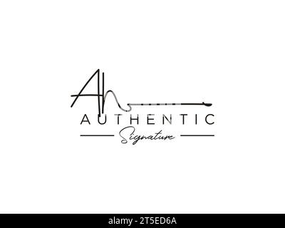 AH Signature logo Template Vector. Illustration de Vecteur