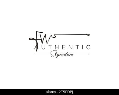 FW Signature logo Template Vector. Illustration de Vecteur