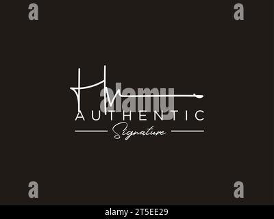 Modèle de logo HV Signature Vector. Illustration de Vecteur