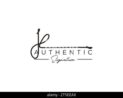 Je Signature logo Template Vector. Illustration de Vecteur