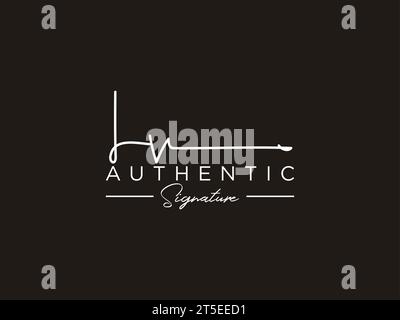 Vecteur de modèle de logo de signature LV. Illustration de Vecteur