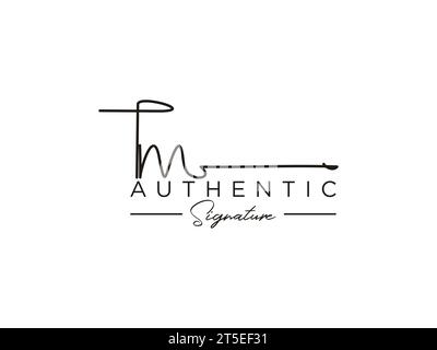 TM Signature logo Template Vector. Illustration de Vecteur