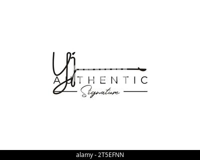 YJ Signature logo Template Vector. Illustration de Vecteur