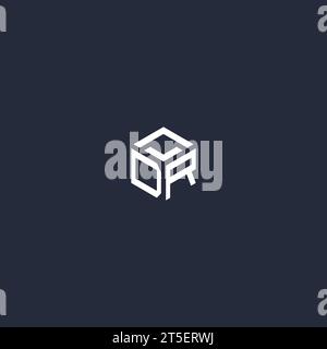 Inspiration initiale du logo hexagonal Dr Illustration de Vecteur