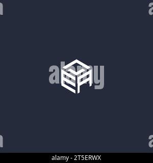 Inspiration initiale du logo hexagonal EA Illustration de Vecteur