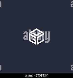 Inspiration du logo hexagonal initial GC Illustration de Vecteur