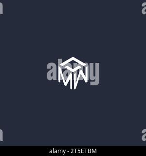Inspiration initiale du logo hexagonal MW Illustration de Vecteur