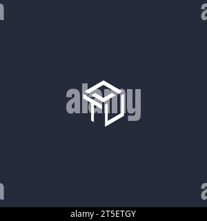 Inspiration initiale du logo hexagonal tu Illustration de Vecteur