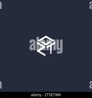 Inspiration initiale du logo hexagonal ZT Illustration de Vecteur