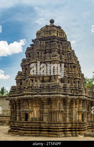 06 06 2015 Vintage Siddhesvara Temple, construit à la fin du 11e siècle de notre ère avec l'art Chalukya occidental, Haveri, Karnataka, Inde Asie. Banque D'Images