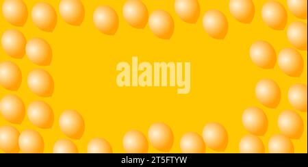 Fond festif avec des ballons d'hélium. Célébrez un anniversaire, affiche, bannière Happy Anniversary. Éléments de design décoratifs réalistes. Ballon vecteur y Illustration de Vecteur