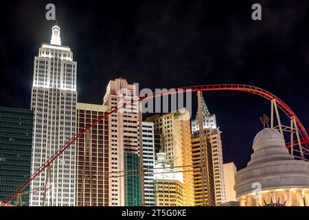 Las Vegas, États-Unis ; 18 janvier 2023 : le New York-New York Hotel & Casino est situé sur Las Vegas Boulevard, et est l'un des meilleurs, caractérisé par son Banque D'Images