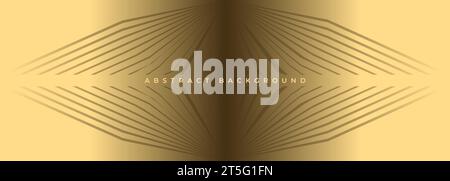 Fond art déco moderne abstrait de luxe doré avec conception de concept de lignes rayées pour bannière, toile de fond, papier peint, couverture, fond de présentation Illustration de Vecteur
