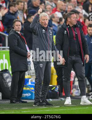 Londres, Royaume-Uni. 04 novembre 2023 - Brentford v West Ham United - Premier League - Gtech Community Stadium. David Moyes, directeur de West Ham. Crédit photo : Mark pain / Alamy Live News Banque D'Images