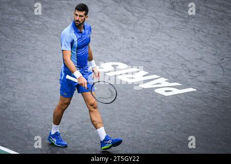 Paris, France. 05 novembre 2023. Novak DJOKOVIC de Serbie lors de la septième journée du tournoi de tennis Rolex Paris Masters 2023, ATP Masters 1000 le 05 novembre 2023 à Accor Arena à Paris, France - photo Matthieu Mirville/DPPI crédit : DPPI Media/Alamy Live News Banque D'Images