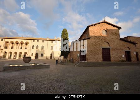Église Santa Maria Maggiore et Palazzo Ruspoli, Cerveteri, Latium, Italie Banque D'Images