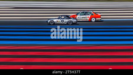 04 ETCHEVERRY Michaela FRA, BRIFFA Cathy FRA, LACOSTE Charlotte FRA, PASCALOU RACING/CRUBILE SPORT Lotus Elan GTS 10, actionpendant la course historique des Tours d'horloge 2023 2 au Castellet sur le circuit Paul Ricard du 3 au 5 novembre, France - photo Marc de Mattia/DPPI crédit : DPPI Media/Alamy Live News Banque D'Images