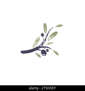 Vecteur de conception de logo d'huile d'olive extra vierge. icône huile d'olive Illustration de Vecteur