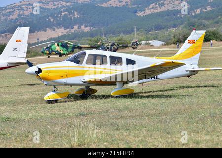 16 septembre 2023, Skopje, Macédoine, Stenkovec Sports Airport, un Grand Airshow a eu lieu. L'événement a été visité par des dizaines de milliers de personnes. Banque D'Images