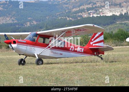 16 septembre 2023, Skopje, Macédoine, Stenkovec Sports Airport, un Grand Airshow a eu lieu. L'événement a été visité par des dizaines de milliers de personnes. Banque D'Images