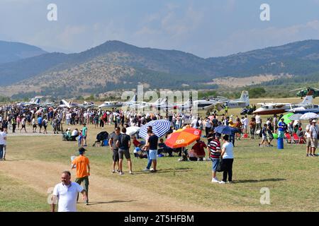 16 septembre 2023, Skopje, Macédoine, Stenkovec Sports Airport, un Grand Airshow a eu lieu. L'événement a été visité par des dizaines de milliers de personnes. Banque D'Images