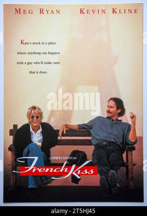 Couverture d'informations publicitaires pour le film French Kiss, sorti en 1995 Banque D'Images
