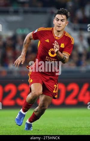 Rome, Italie. 05 novembre 2023. Paulo Dybala de Roma en action lors du championnat italien Serie A match de football entre L'AS Roma et l'US Lecce le 5 novembre 2023 au Stadio Olimpico à Rome, Italie - photo Federico Proietti/DPPI crédit : DPPI Media/Alamy Live News Banque D'Images