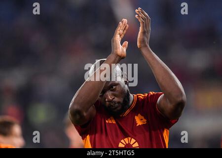 Rome, Italie. 05 novembre 2023. Romelu Lukaku de L'AS Roma lors du match de football Serie A entre L'AS Roma et l'US Lecce au stade Olimpico de Rome (Italie), le 5 novembre 2023. Crédit : Insidefoto di andrea staccioli/Alamy Live News Banque D'Images