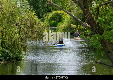 La rivière Waveney sur la frontière Norfolk/Suffolk à Bungay Angleterre Royaume-Uni Banque D'Images