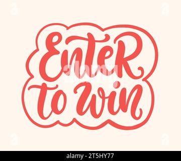 Participez pour gagner des bannières Web écrites à la main Illustration de Vecteur