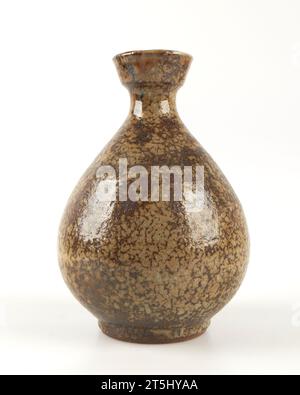 Vase bouteille en grès vintage Mashiko Japanese Studio Pottery Banque D'Images