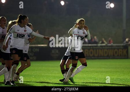 Lewes, Royaume-Uni. 3 novembre 2023. Lors du match de football Barclays FA Womens Championship entre Lewes et Charlton Athletic au Dripping Pan à Lewes, en Angleterre. (James Whitehead/SPP) crédit : SPP Sport Press photo. /Alamy Live News Banque D'Images