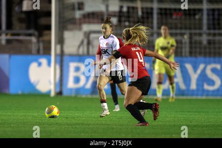 Lewes, Royaume-Uni. 3 novembre 2023. Lors du match de football Barclays FA Womens Championship entre Lewes et Charlton Athletic au Dripping Pan à Lewes, en Angleterre. (James Whitehead/SPP) crédit : SPP Sport Press photo. /Alamy Live News Banque D'Images