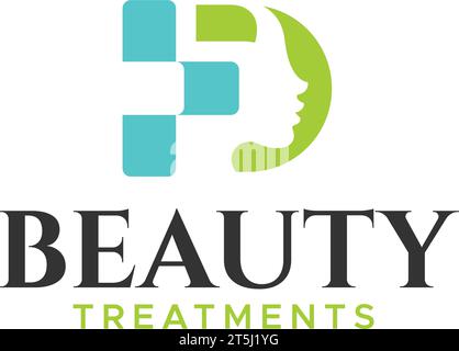 Design de logo de personnes de SOINS DE BEAUTÉ minimalistes Illustration de Vecteur