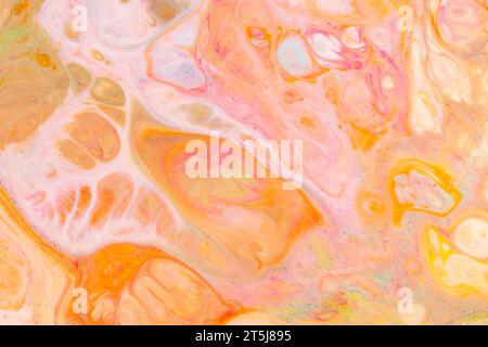 Peinture fluide abstraite colorée. Surface liquide multicolore Banque D'Images